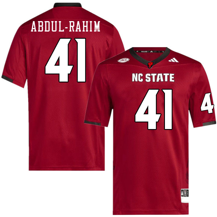 Men #41 Keyaan Abdul-Rahim NC State Wolfpack College Football Jerseys Stitched-Red